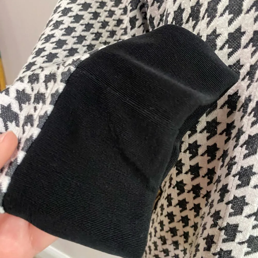 Chicos Travelers Houndstooth Jacket Bomber Zip Front Size 2= US Large - Image 6