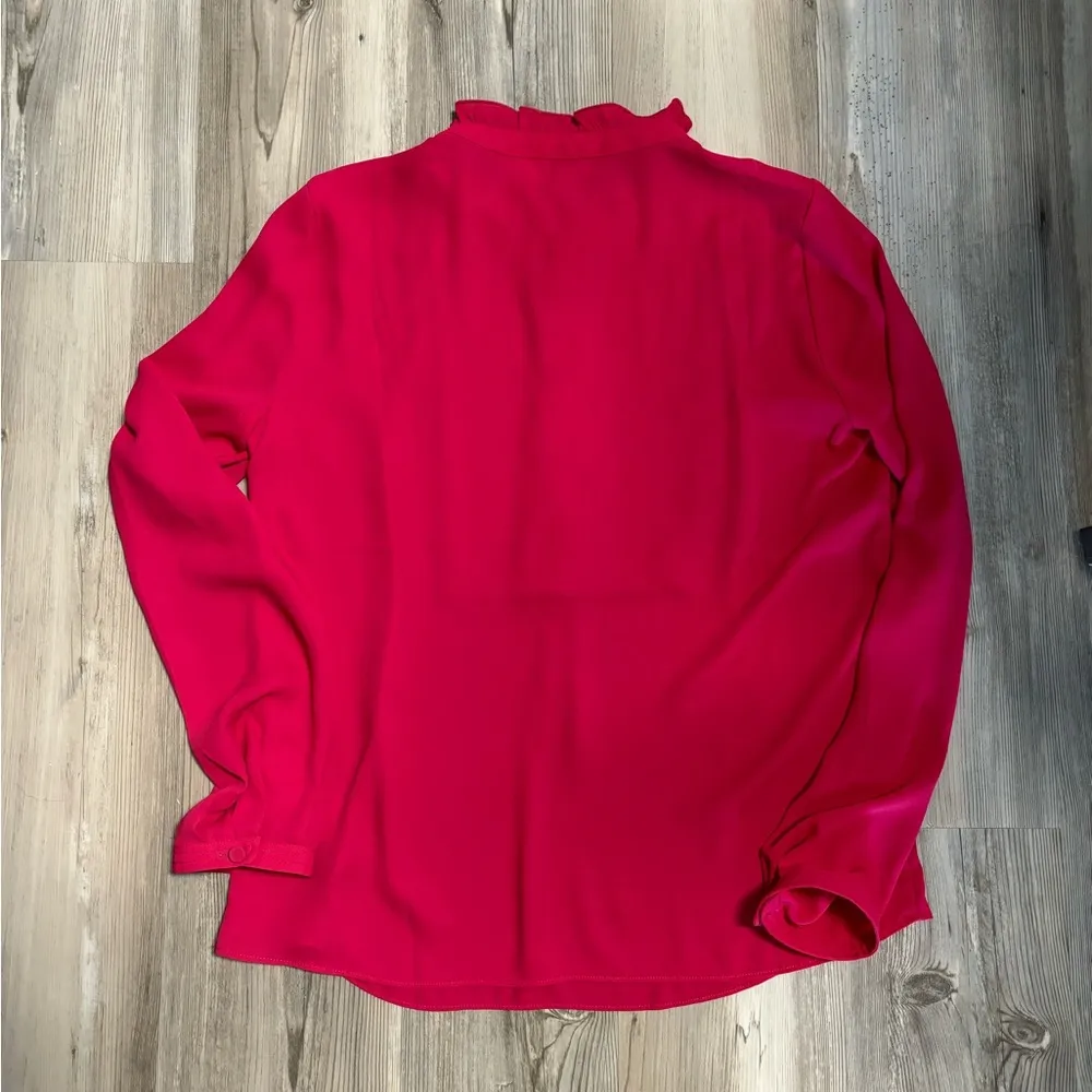 J. Crew NWT Pink Blouse chest measurement is 19, length 22 - Image 3