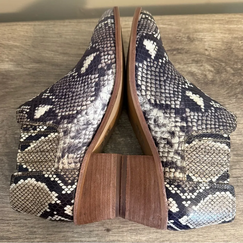 Madewell Sonia Leather Python Snake Embossed Ankle Boots Booties Woman’s Size 7 - Image 9