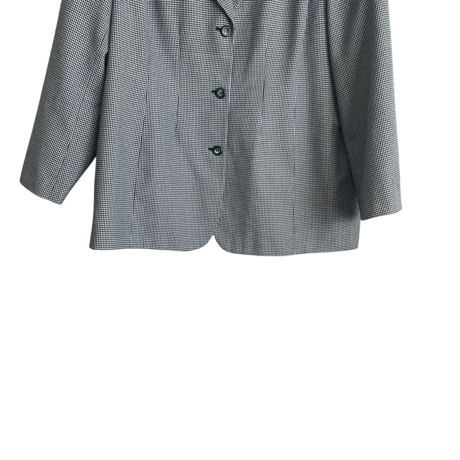 Vintage Maggie Barnes Women Houndstooth Blazer 18W Classic Capsule Jacket Career - Image 9