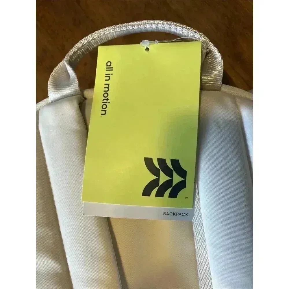 All In Motion Travel 15-inch Laptop Backpack for Work School, Off White - Image 8