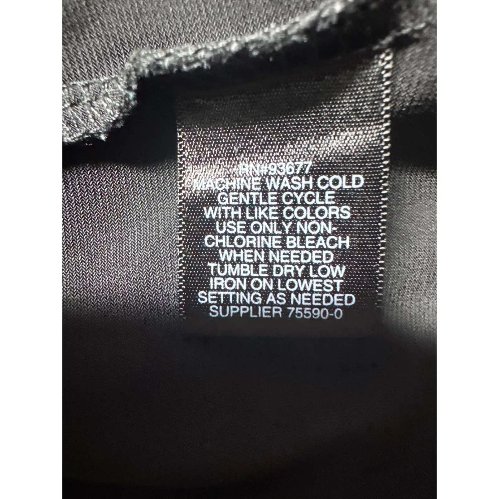 Liz Claiborne Career Black Embroidered Neckline 3/4 Sleeve Top Womens M - Image 5