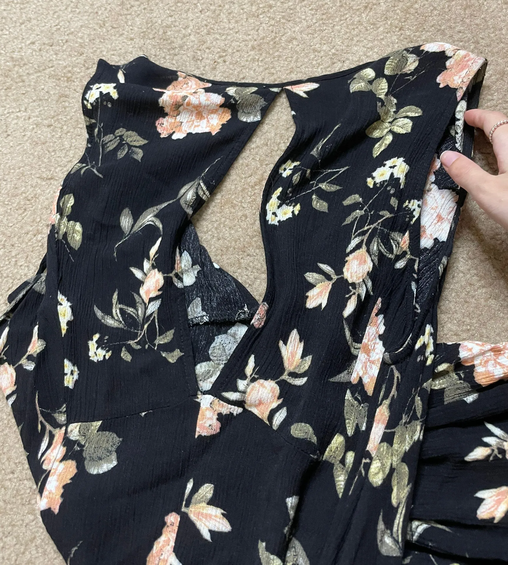 tattered Floral Mini Dress - Image 2