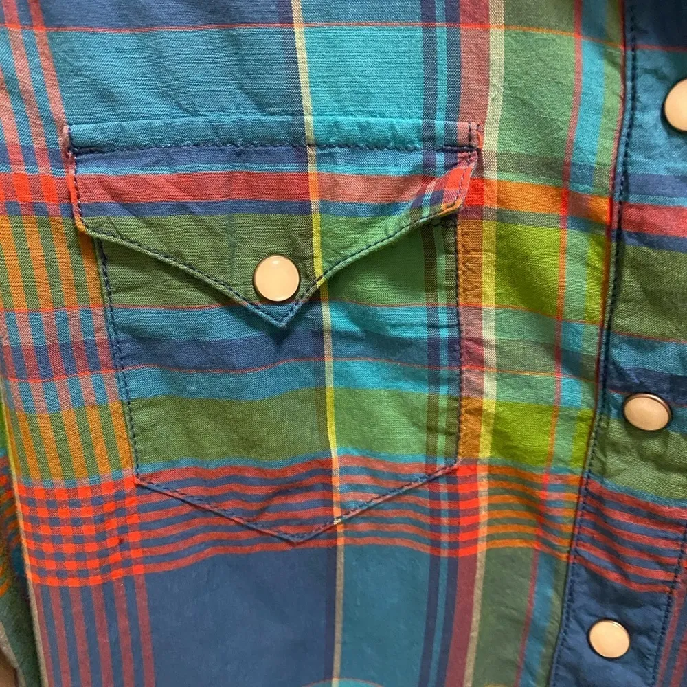 Denim & Supply Ralph Lauren Western Plaid Button Down Shirt Size Small - Image 5