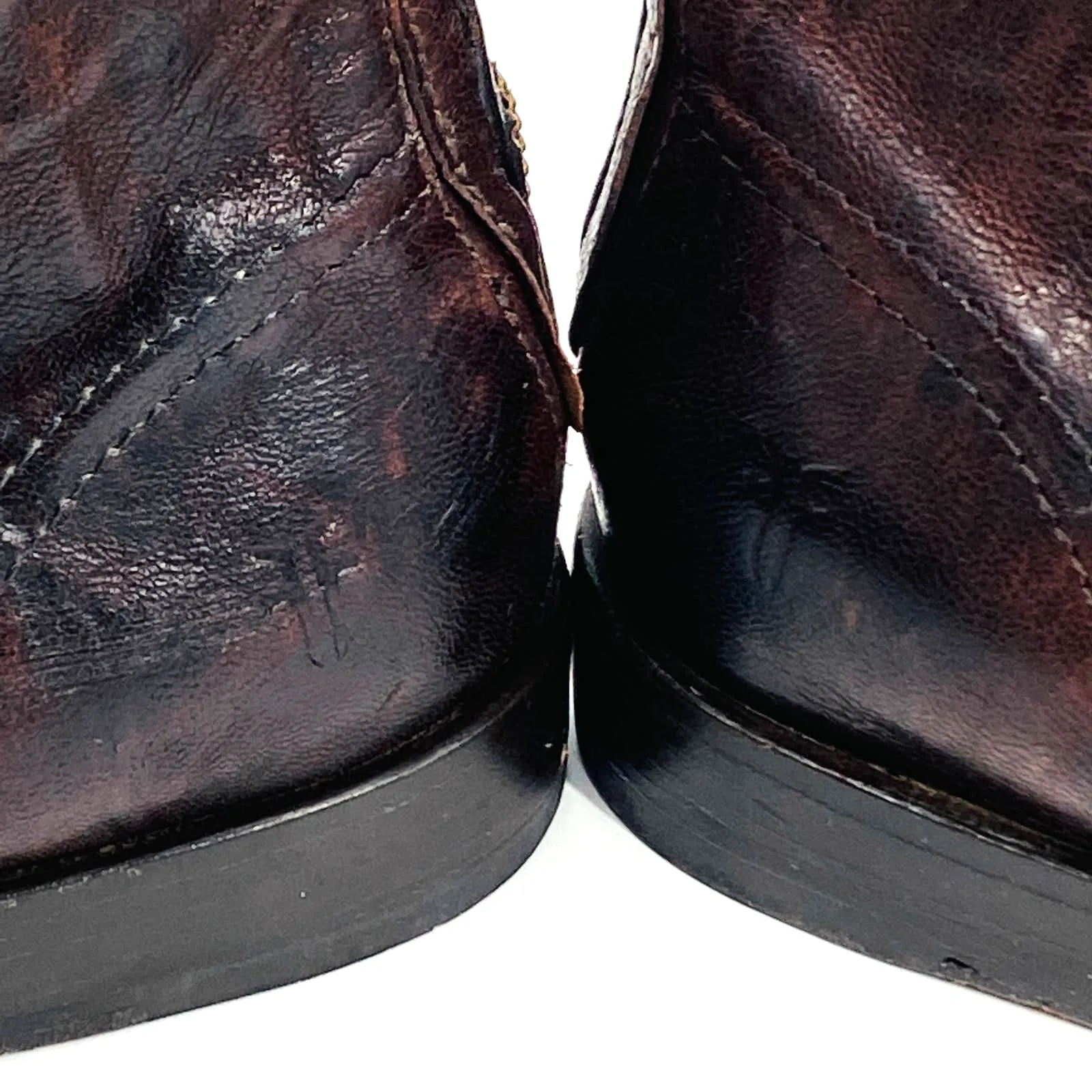 Frye Womens Phillip Military Zip Boot Dark Brown Leather Size 37 Heritage Preppy - Image 6