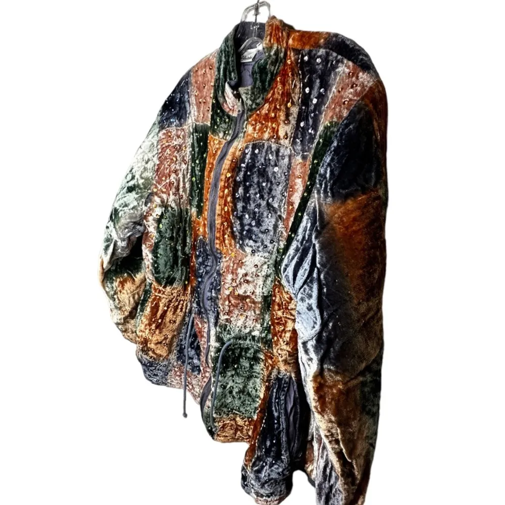 Vintage Styleworks Quilted Velour‎ Jacket Size M - Image 3