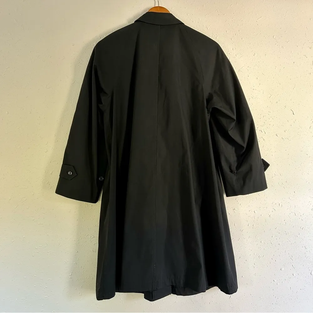 Vintage London Fog Maincoats by Reeves Black Trench Coat 10 Petite - Image 2