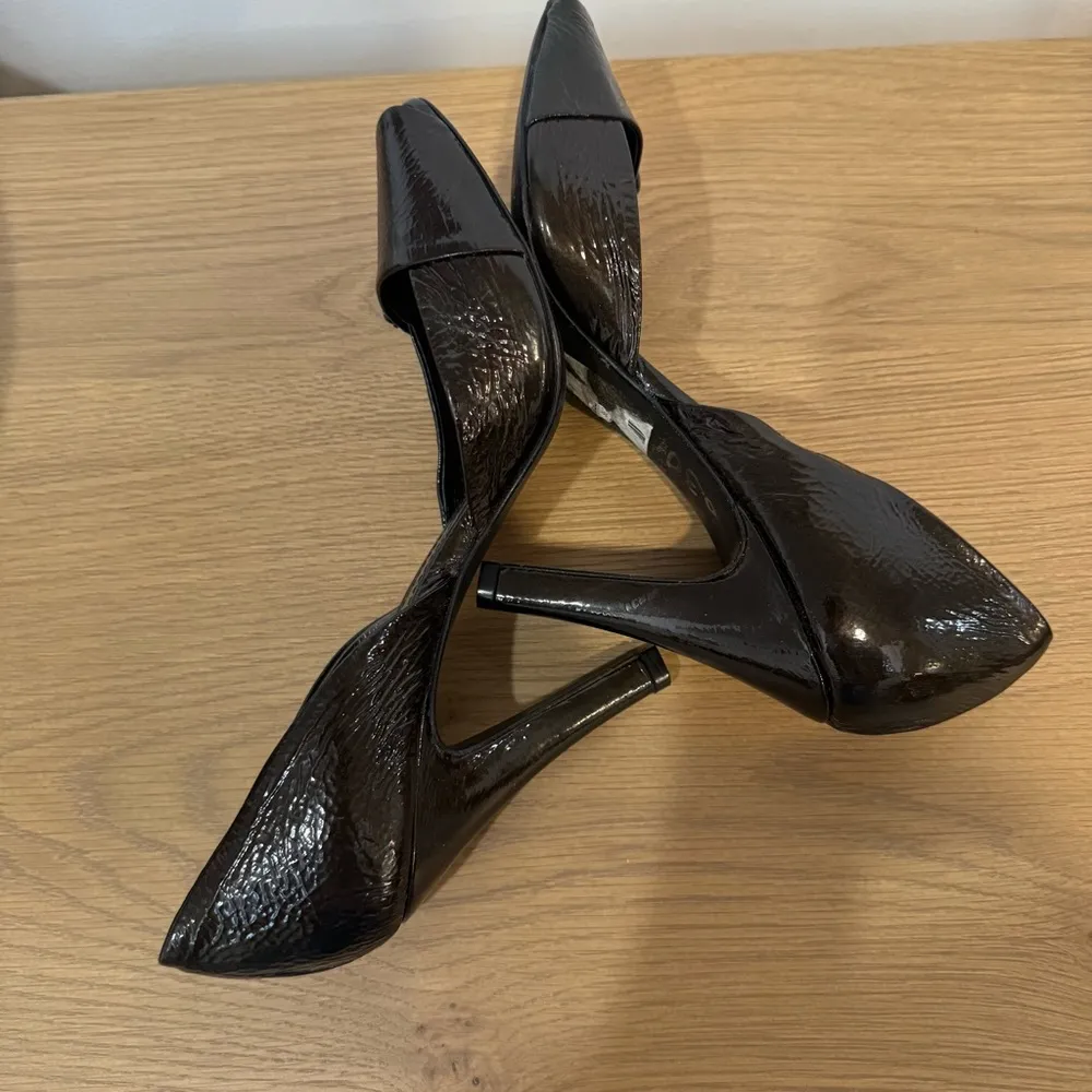 Vintage MISS SIXTY Designer Open Toe High Heel Patent Leather Size 9 40 Pumps - Image 6