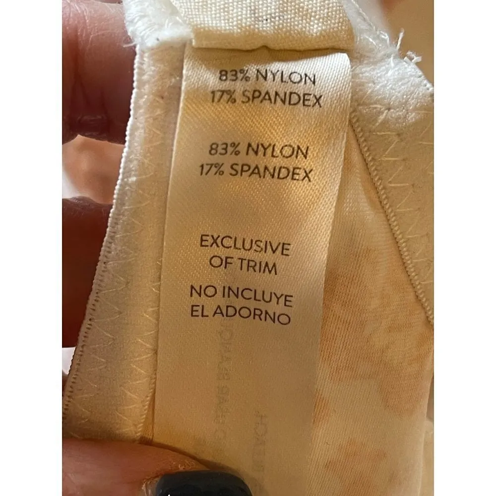 Lucky Brand‎ Pink And White Floral Print Underwire Contour Cup Bra Size 38C - Image 10