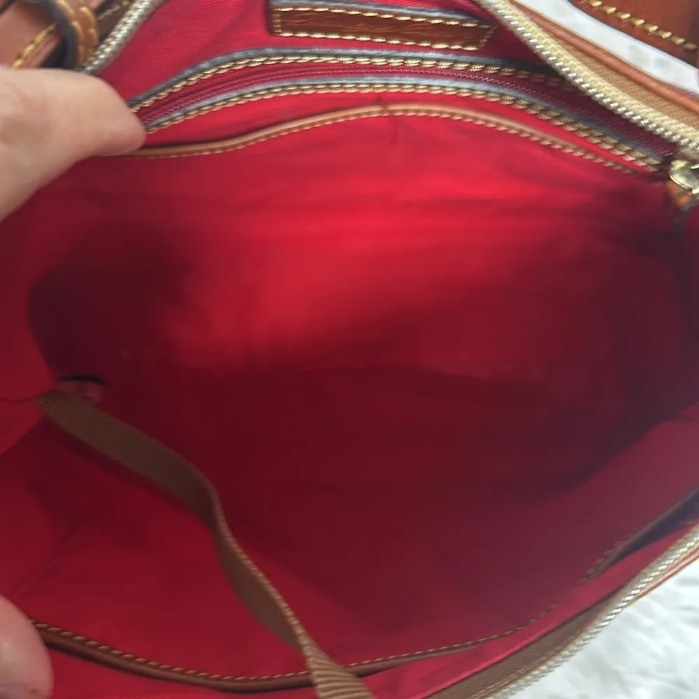 Dooney and Bourke Plaid Tartan Dome Handbag with Pebbled leather - Image 7