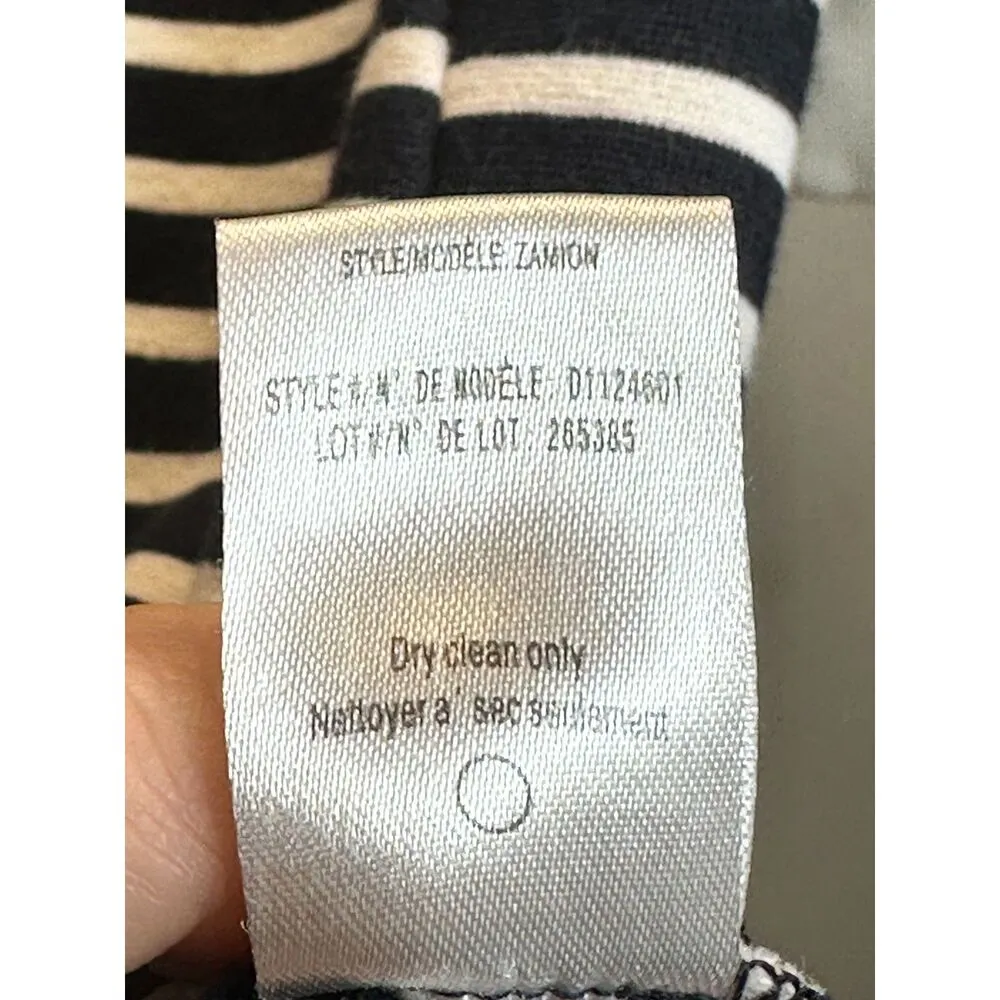 Theory  Women's D1124601 Size 4 Blue White Bimini Zamion Dress Striped EUC - Image 7