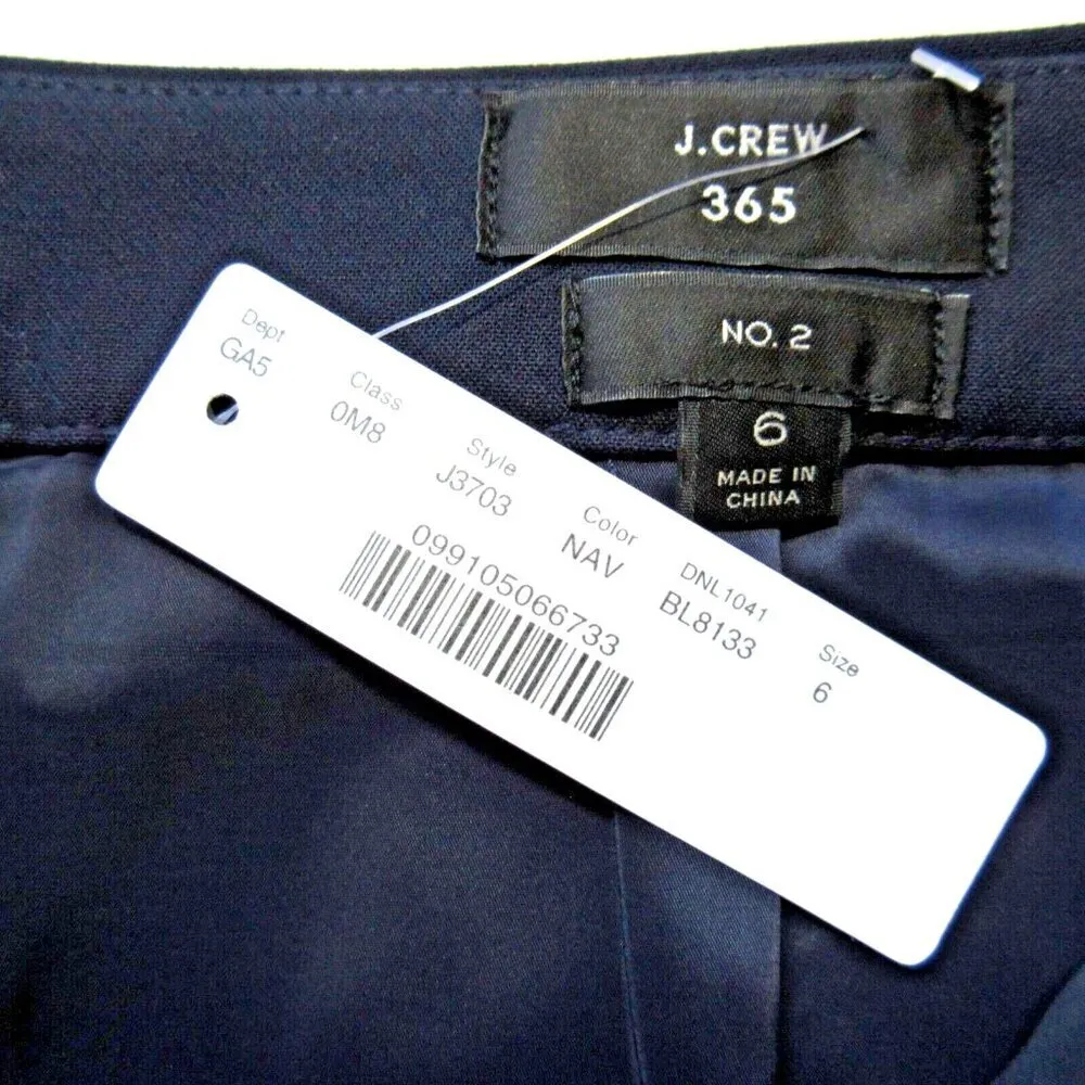 NWT J.Crew No. 2 Pencil in Navy Blue Four-season Stretch Skirt 6 - Image 2