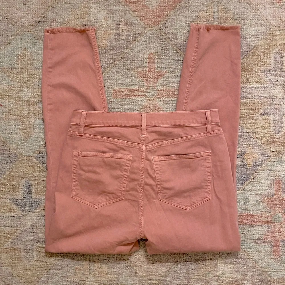 LOFT Made and Loved Dusty Rose Skinny Jeans with Frayed Hem - Image 5