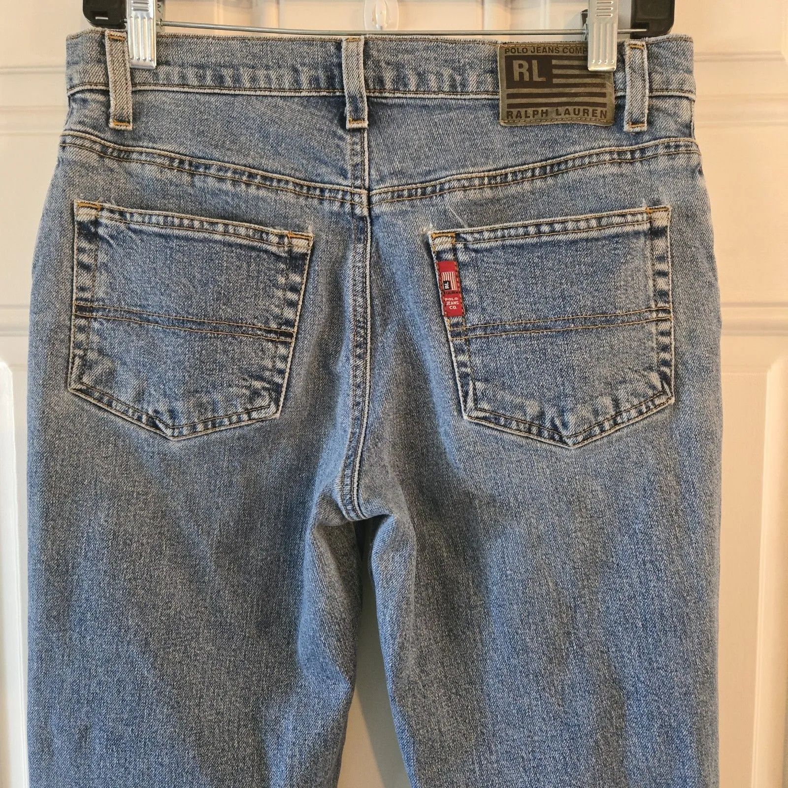 Vintage Polo Jeans Co. Ralph Lauren Size 6 Capri Ankle Zip Jean Denim Y2K Flag - Image 10