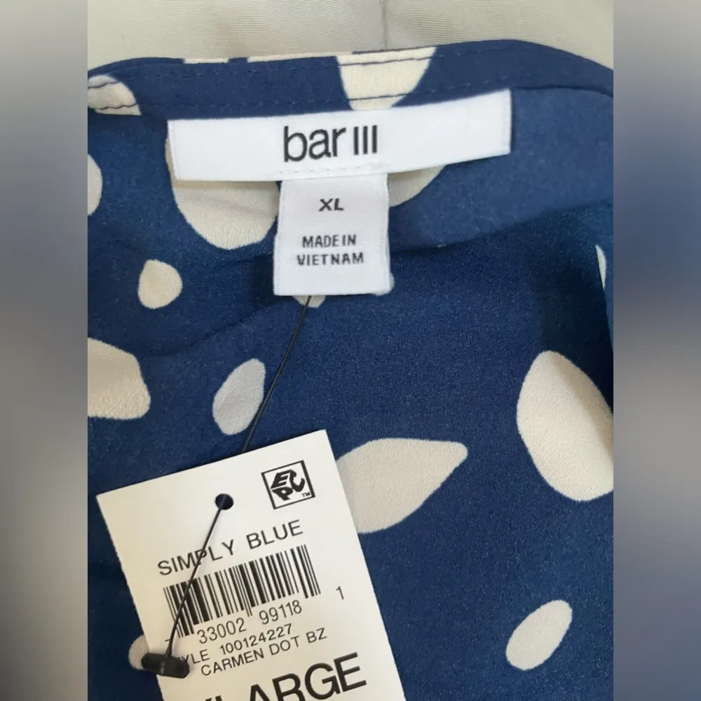 Bar III Extra Large Patterned‎ Navy Blue Jumpsuit NWT - Image 4