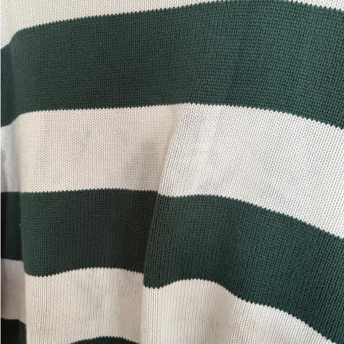 BrandyMelville Cotton Stripe Green Knit Oversize LongSleeve CrewNeck Sweater-S/M - Image 4