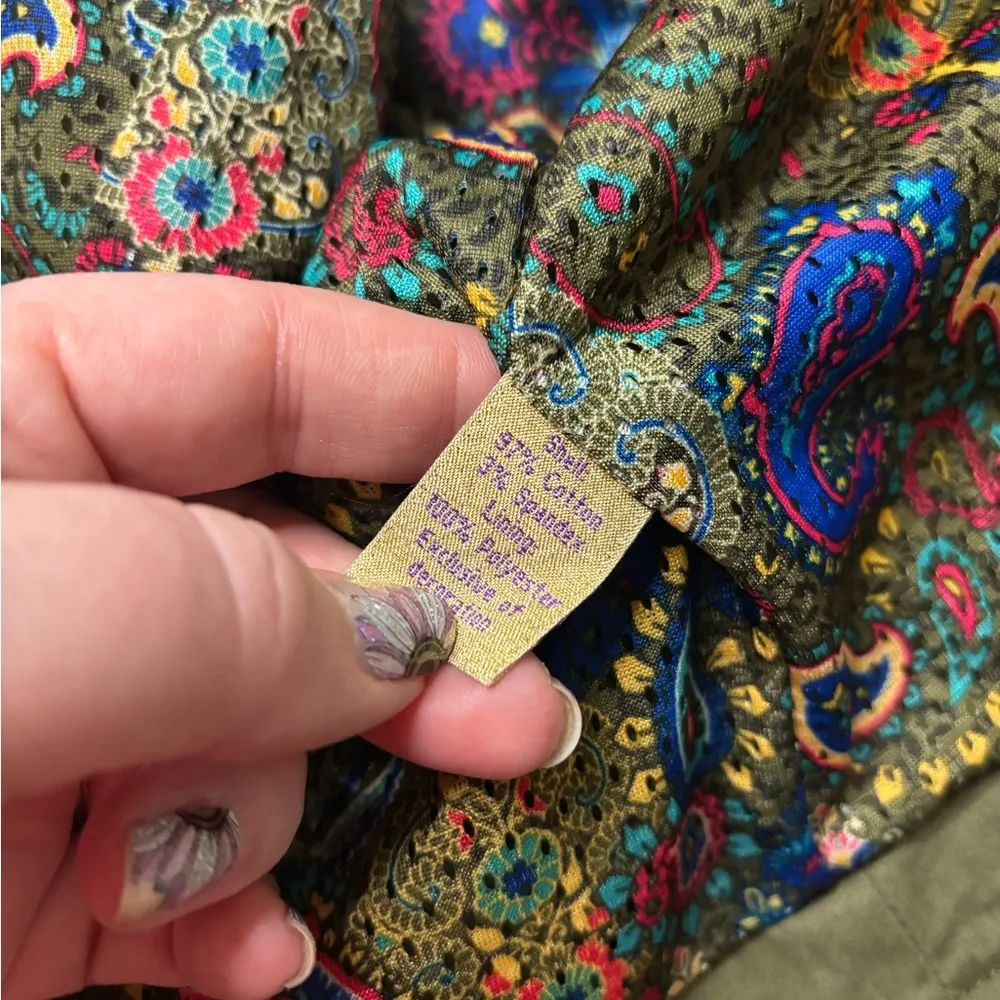 Vera Wang Princess Blazer Style Short Jacket Size XL Green Open Front Pockets - Image 5