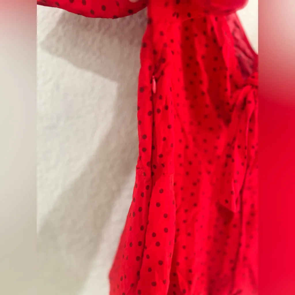 A New Day Red Polka Dot Women's Top size L super cute top - Image 3