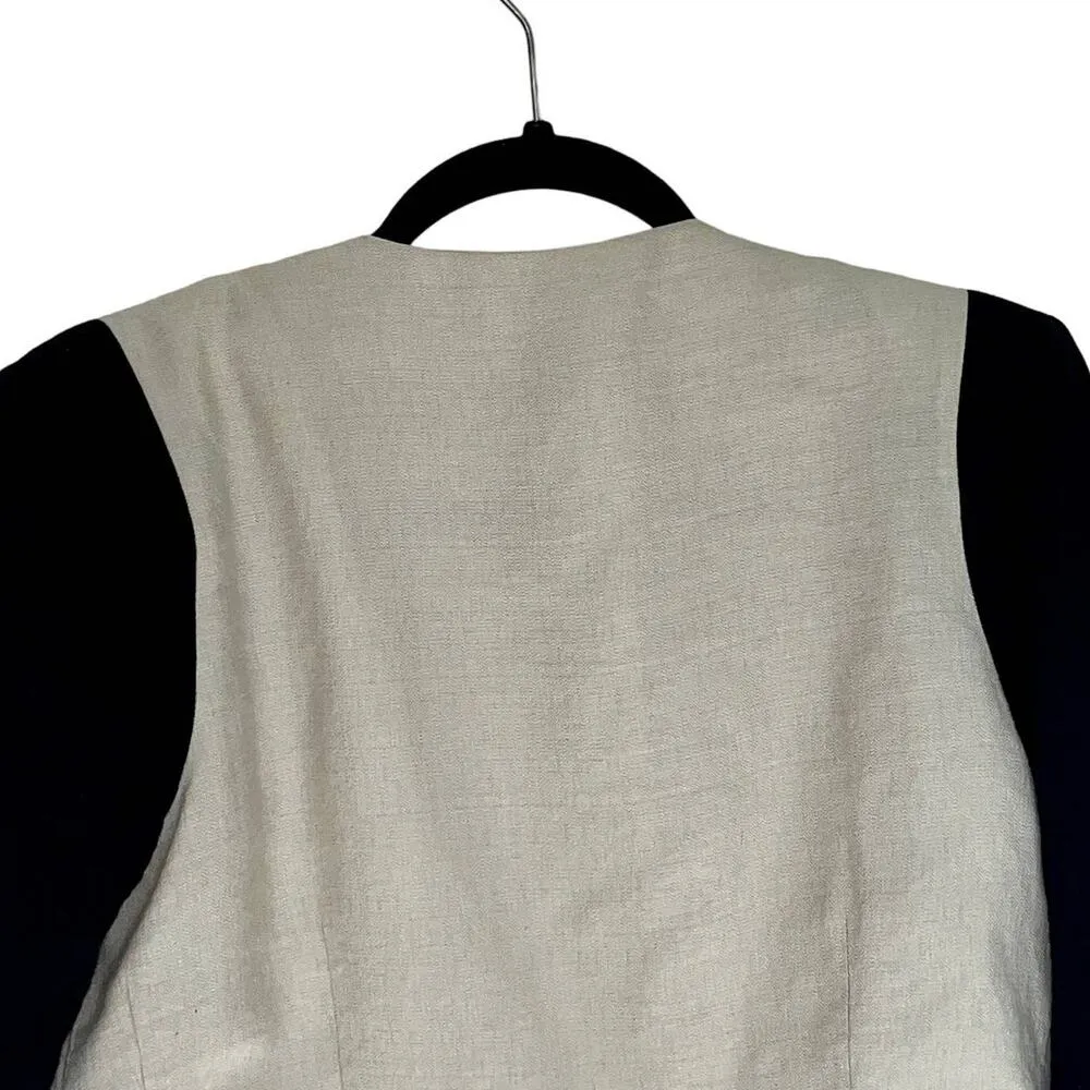 Finders Keepers Open Front Cropped Jacket Transitional Blazer Cream Black Sz XS - Image 6