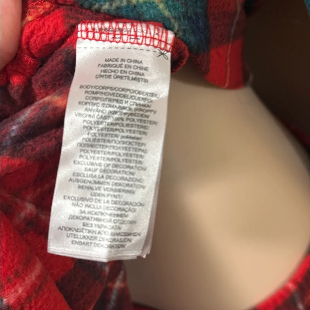 Lauren Ralph Lauren Monogramed Tartan Plaid Plush Fleece 2Piece Pajama size XL - Image 7