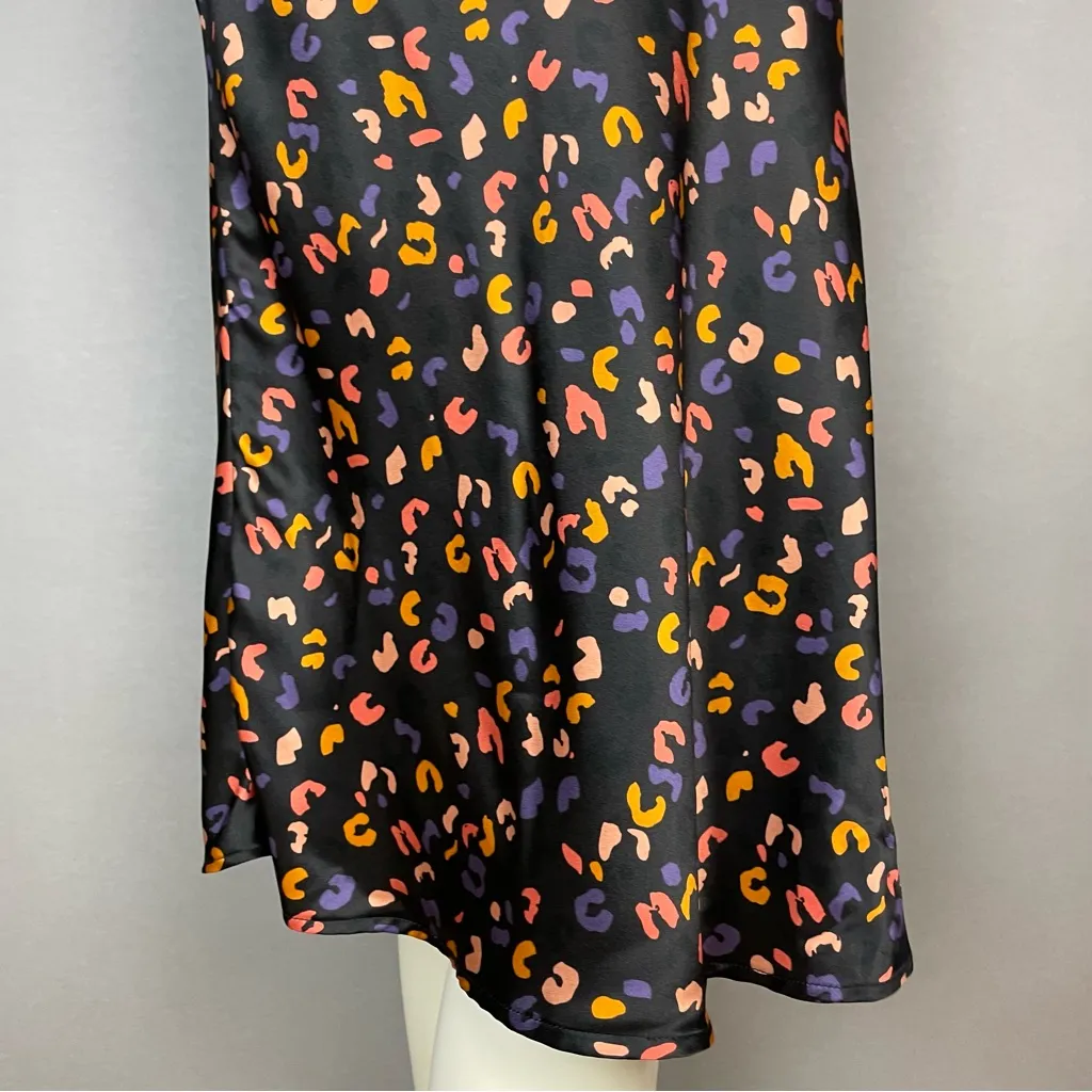 Sarah‎ Donofrio Skirt Skirt Leopard Print Size XS Black Colorful Midi Eclectic - Image 8