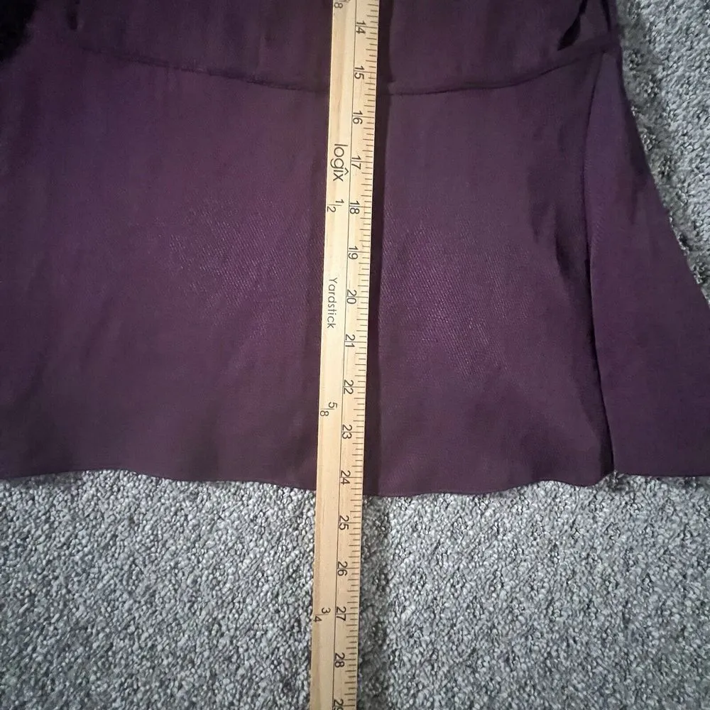 Theory Desiraya B Sennia Blouse Rayon Blend Womens Top Size Small Drk Bellflower - Image 9