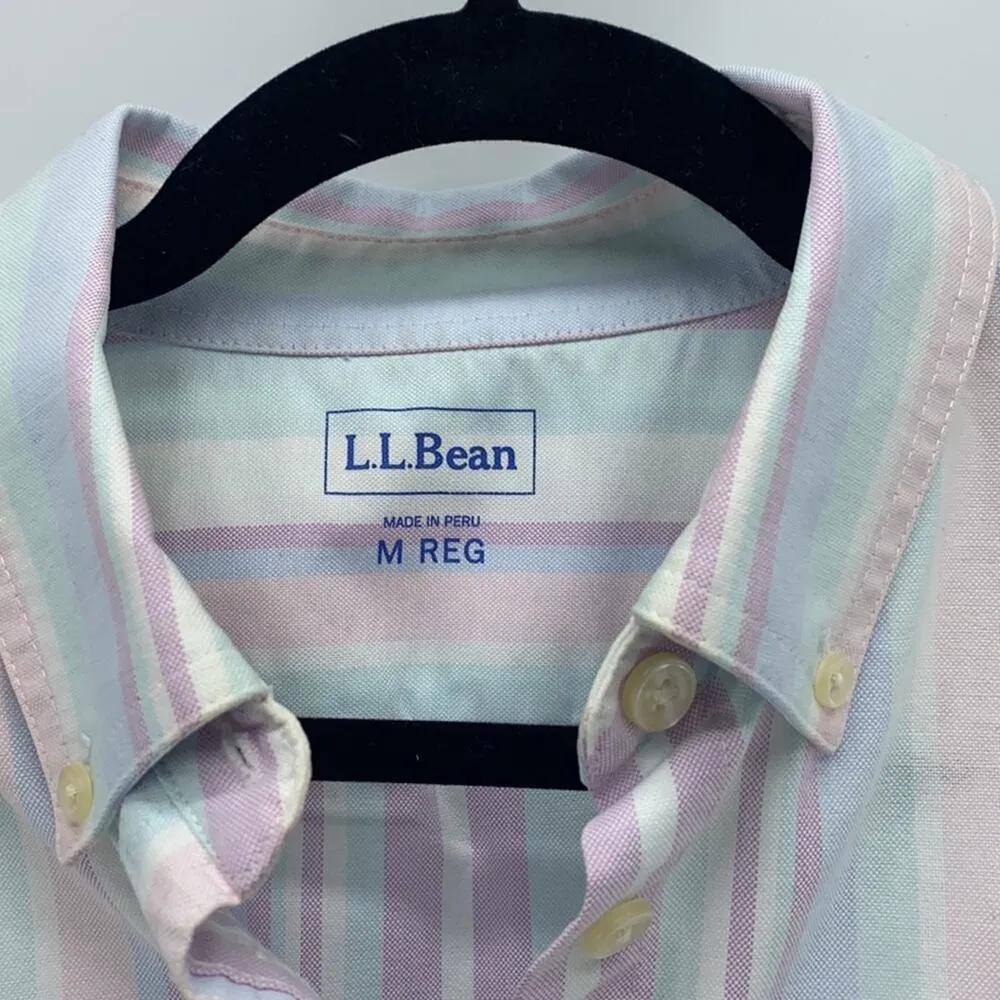 LL BEAN 3 quarter sleeve button down casual camping summer spring Size M - Image 3