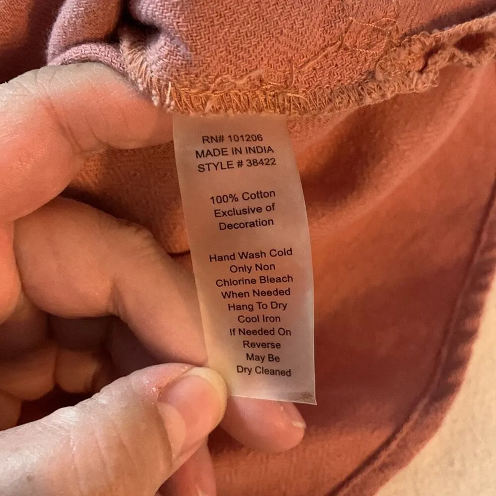 Soft Surroundings womens medium petite pink cotton tank beaded embroidery - Image 8