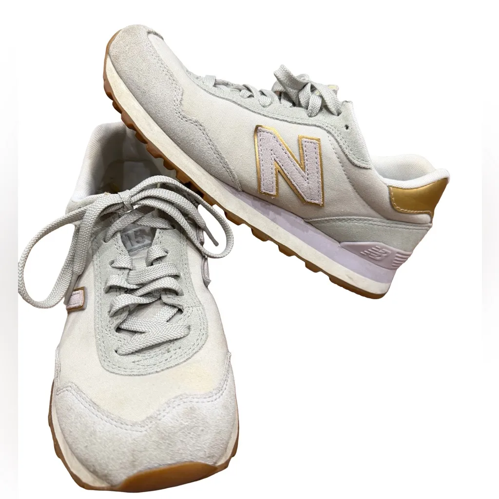 🏃‍♀️ New Balance 515 Women’s Sneakers – Light Cream with Gold & Grey, Size 8.5 ✨ - Image 2
