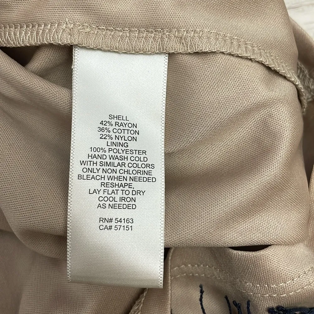 Navy Blue Lace Overlay 3/4 Sleeve Knee Length Cocktail Dress Size 14 - Image 15