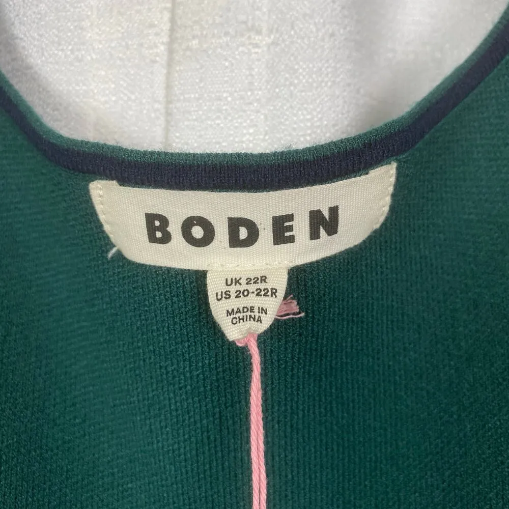 Boden Emerald Green Sweetheart Knitted Midi Dress Sz.20/22R NWT Size undefined - Image 8