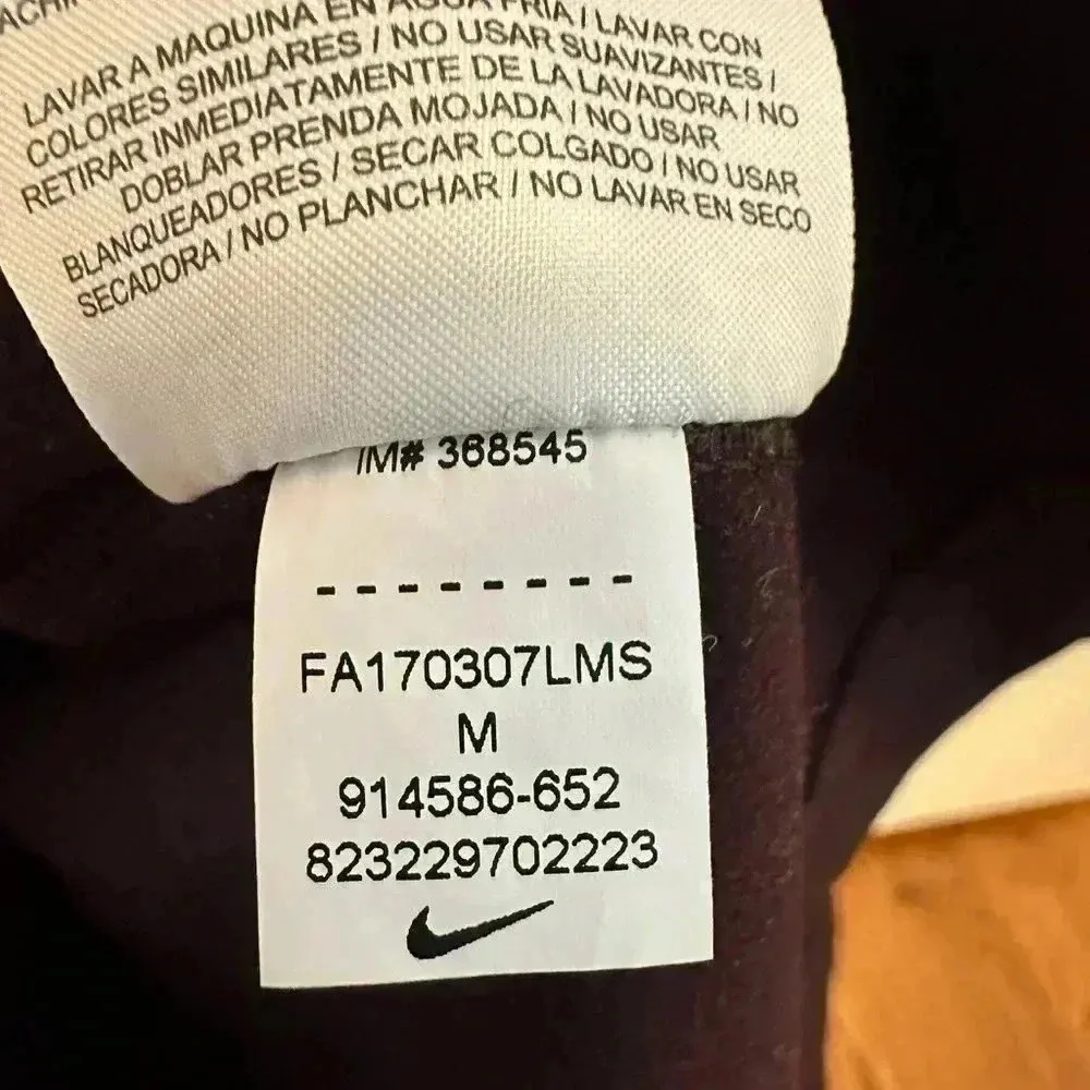 Nike Pro Warm Dri Fit Purple Quarter Zip Up Long Sleeve Shirt size Medium - Image 6