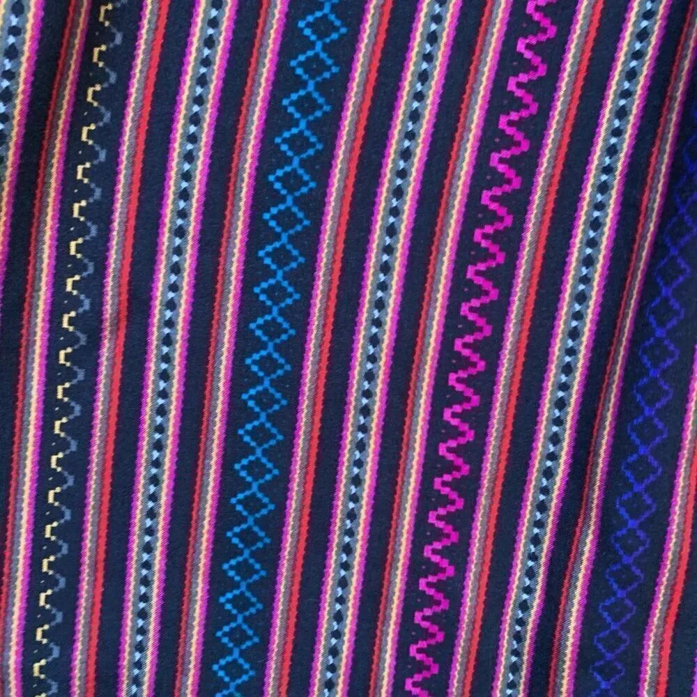 Vintage Maggie McNaughton Skirt Black Multicolor Abstract Southwest Aztec Art Black Size 24W - Image 7