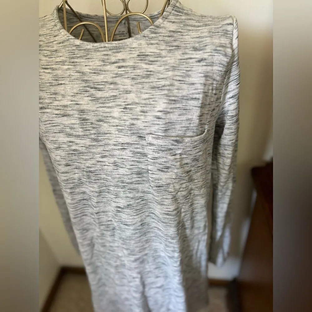 Abercrombie long sleeve gray t shirt dress with pocket S - Image 6