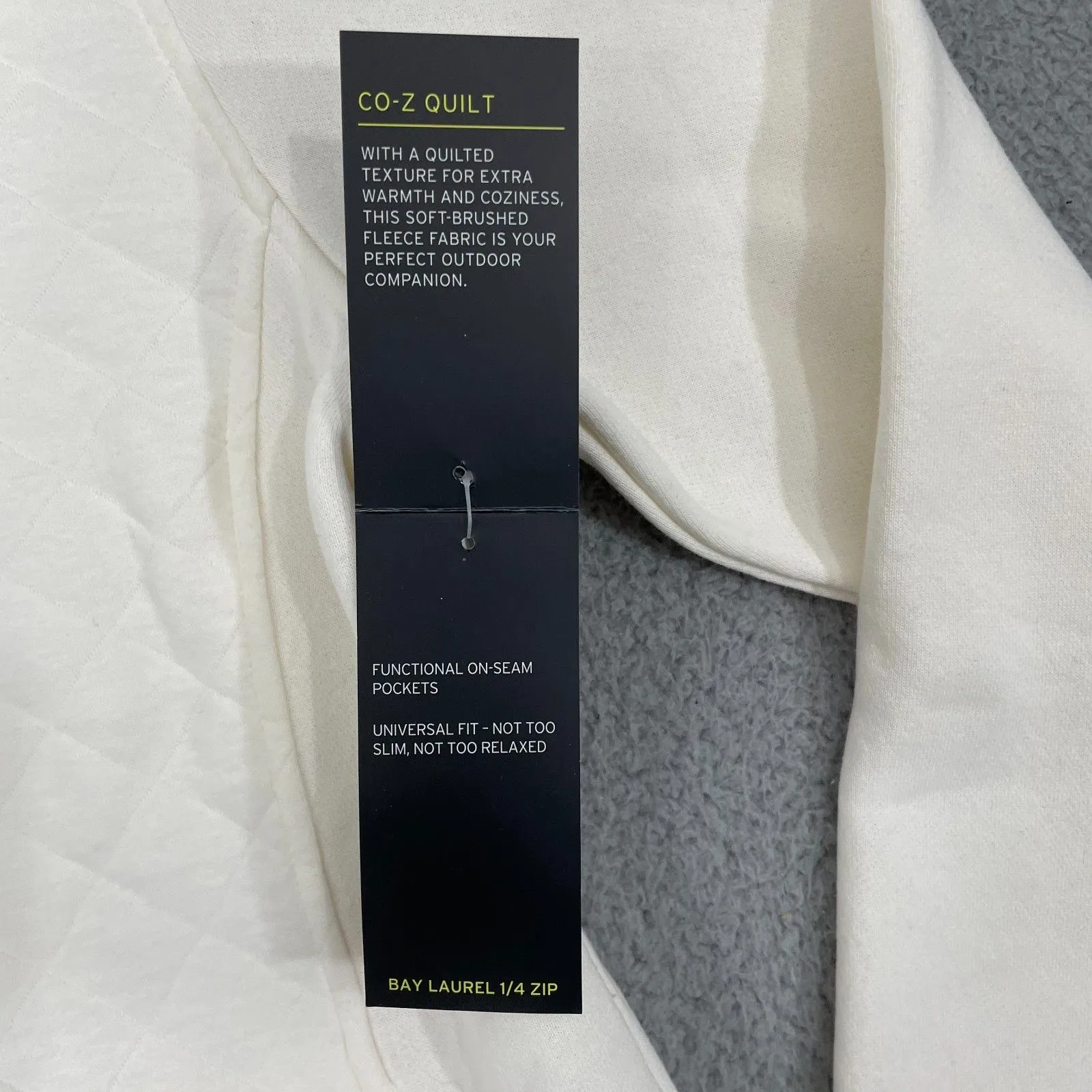 Eddie Bauer Bay Laurel 1/4 Zip Women S Coconut Milk Fleece Quilt Pullover NWT - Image 6