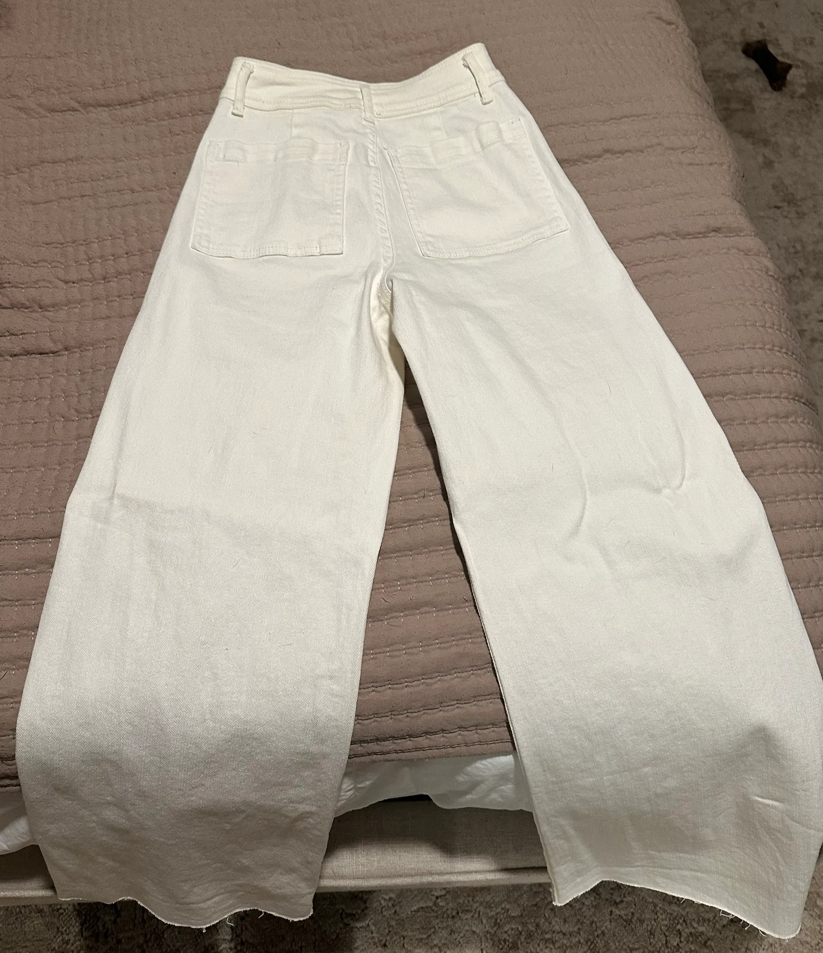 Wide Cream/white Pants - Image 3