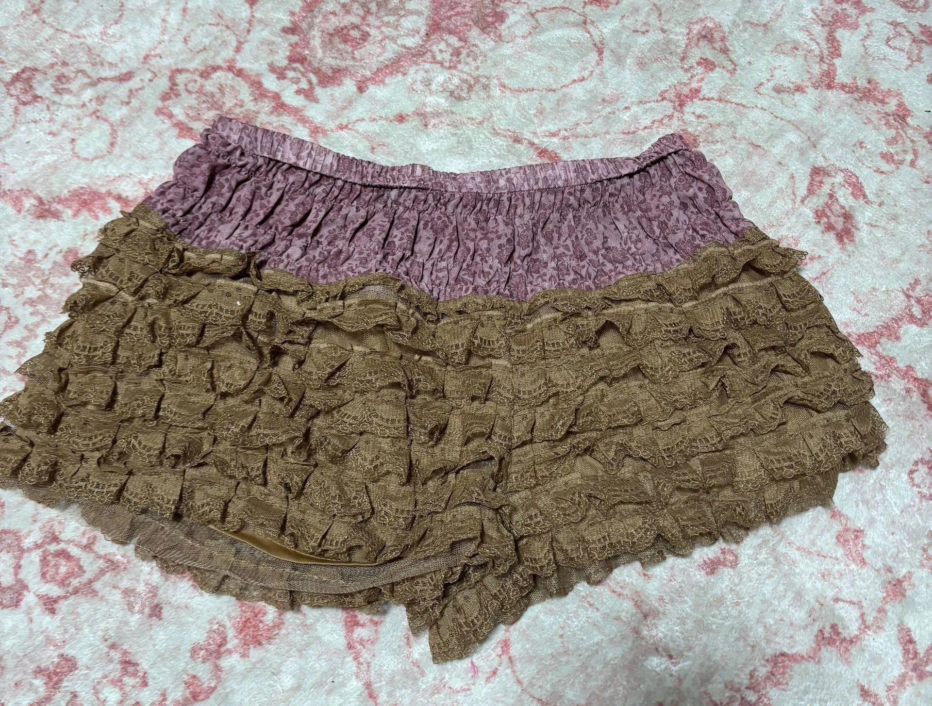 Amazon Brown Ruffle Shorts - Image 2