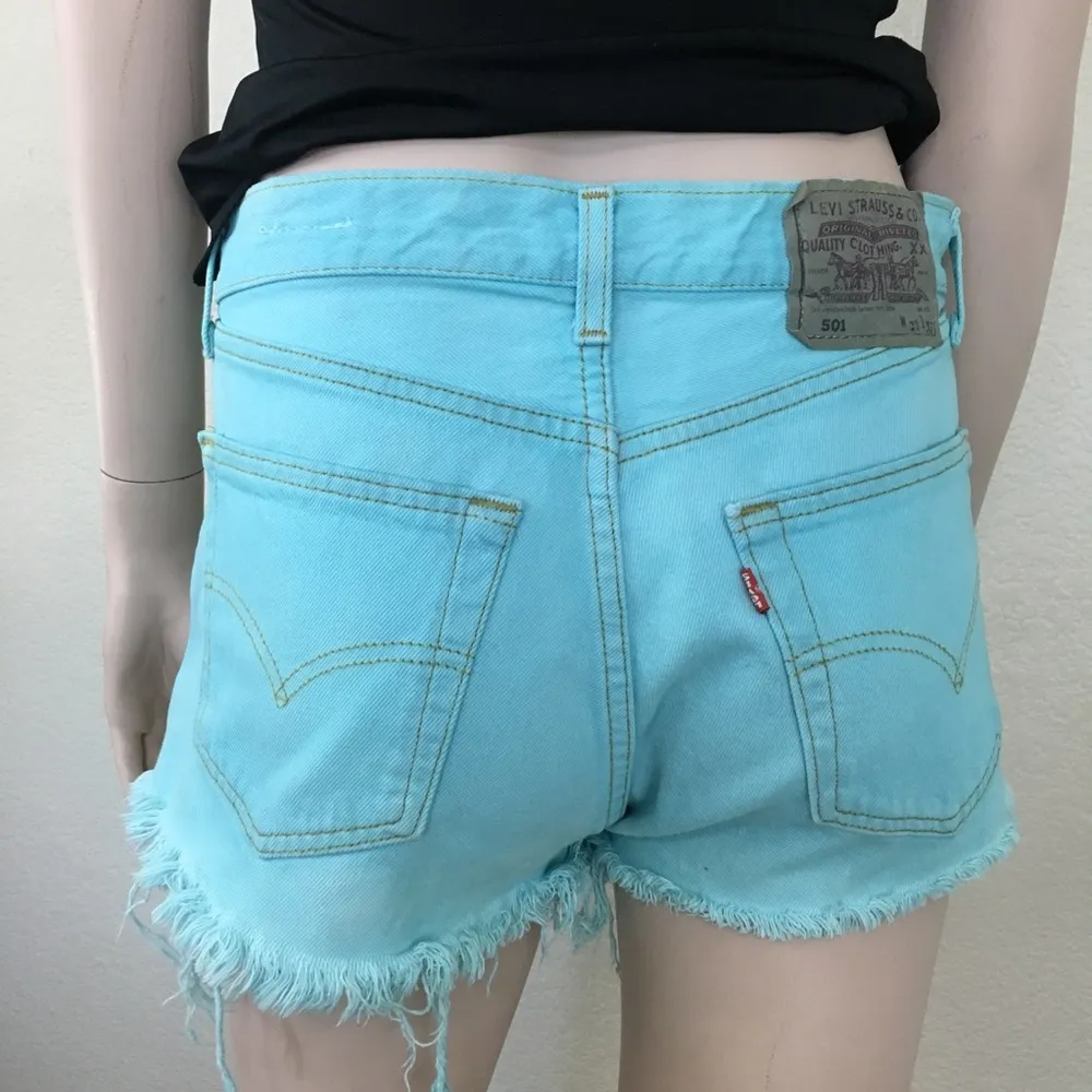 LF  X Levi’s 501 Collab Cut-Off Studded Jean Shorts - Image 6