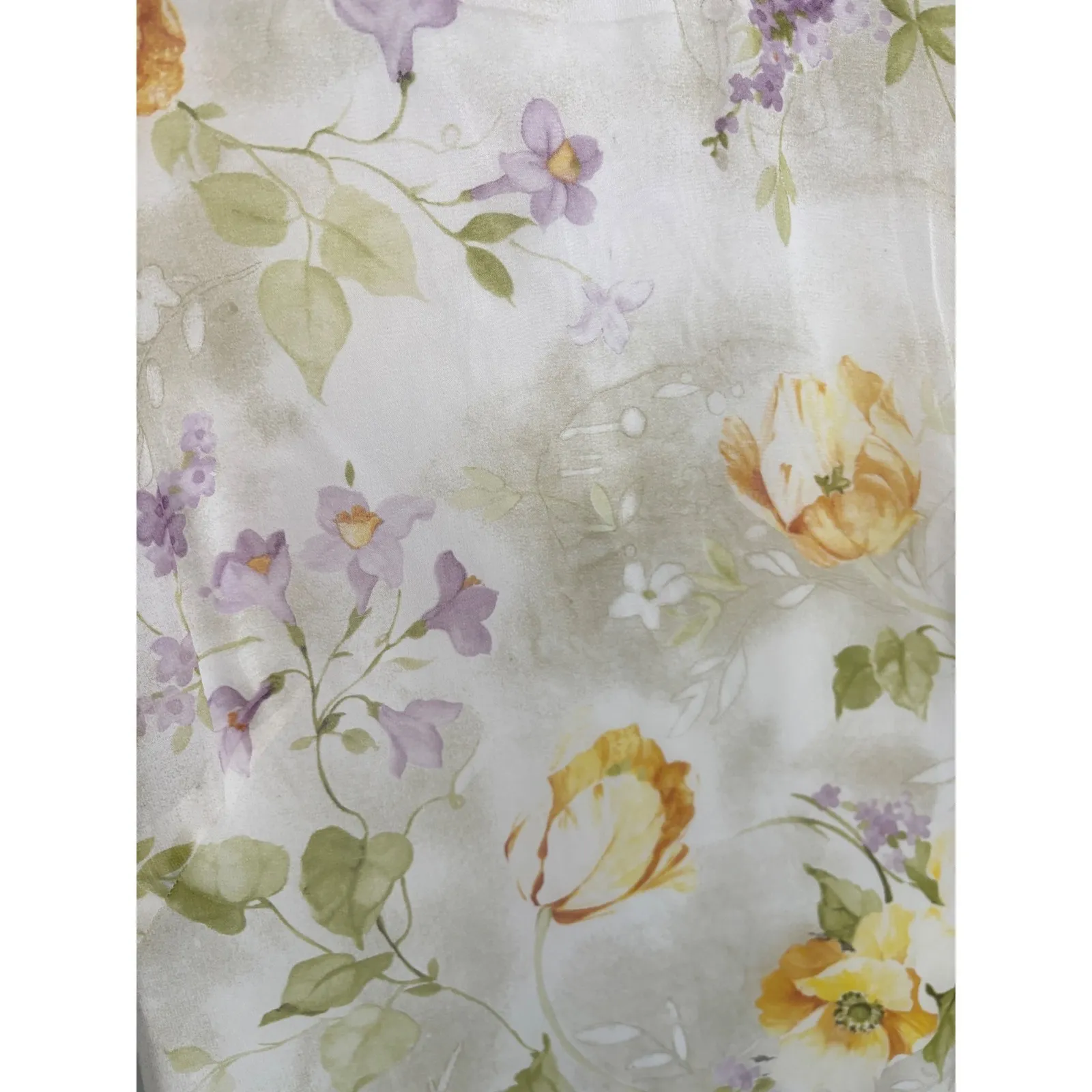 Vtg MAGGY LONDON Floral 100% Silk Maxi Dress Womens 4 Fairy Cottage Romantic - Image 2