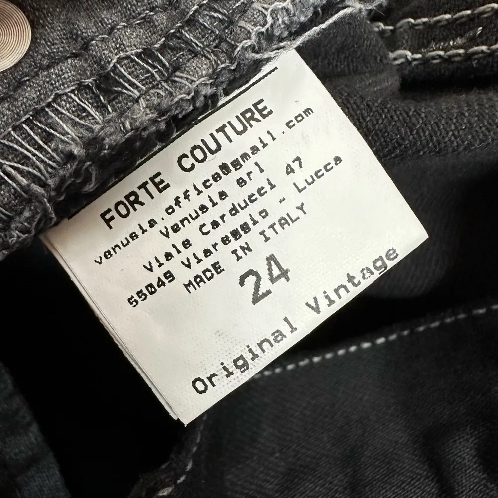 Forte Couture Pearl Embellished Jeans Black Size 24 - Image 7