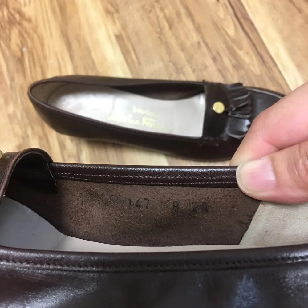 Salvatore Ferragamo Brown Shoes Size 8 - Image 3