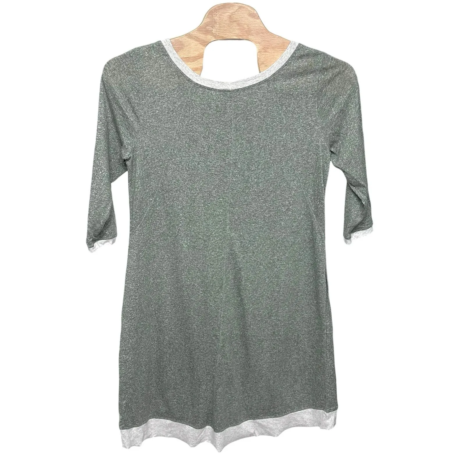 Soft Surroundings Sweatshirt Dress Tunic Heather Green Pockets Size X-Large XL - Image 5