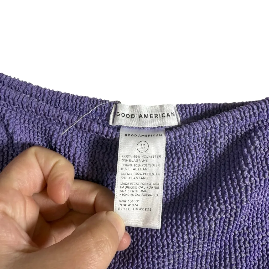 Good American Always Fits Sculpt Mini Skirt Beach Cover Up Purple Size 5/6 - Image 5