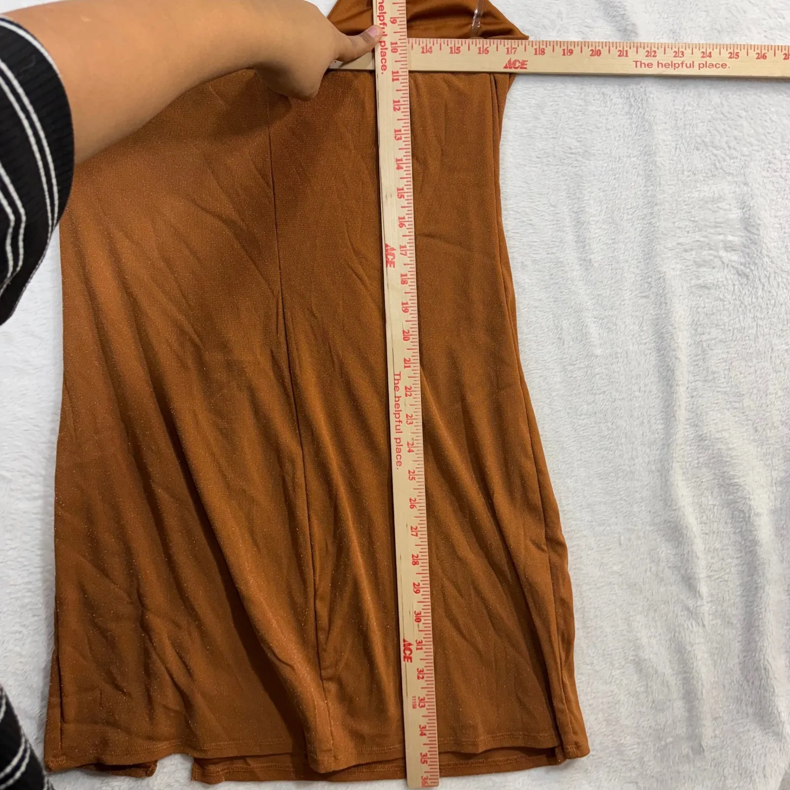 Wild Fable XL Minidress Orange Shimmer Halter Cutout Bodycon Y2K Club Fest Date - Image 9