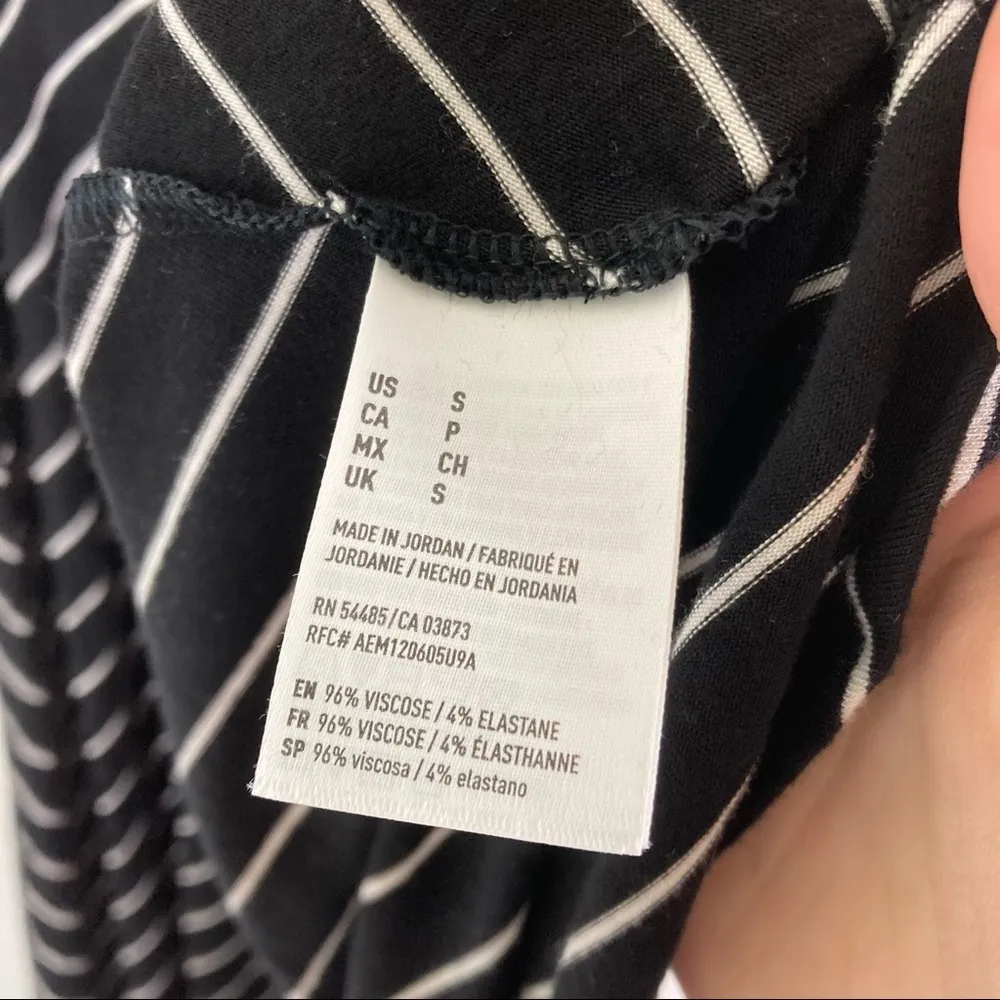 3/$30 American Eagle | Soft & Sexy Black & White Stripe Skater Dress S - Image 6