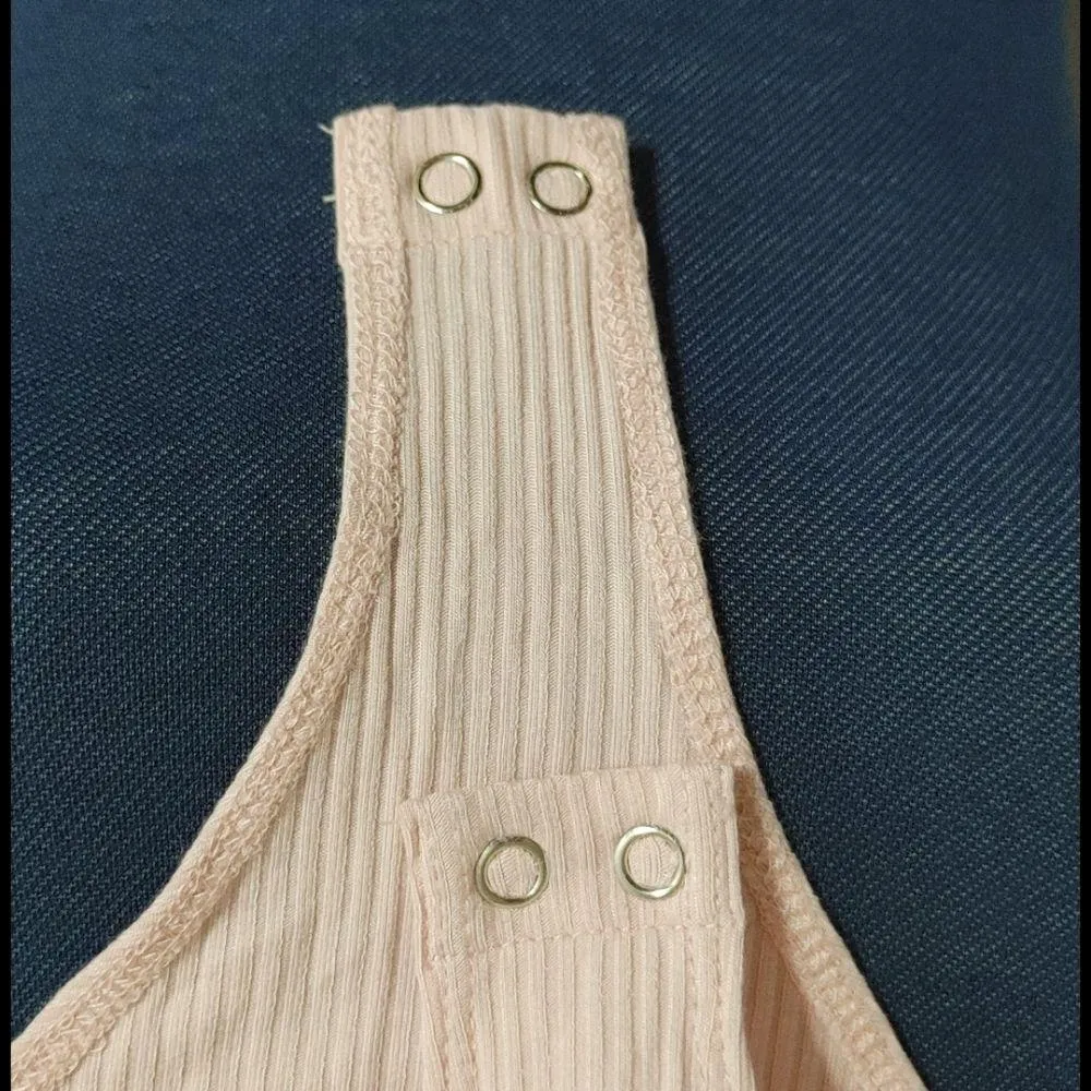 Forever 21 Ribbed Scoop Neck Baby Pink Bodysuit - Image 4