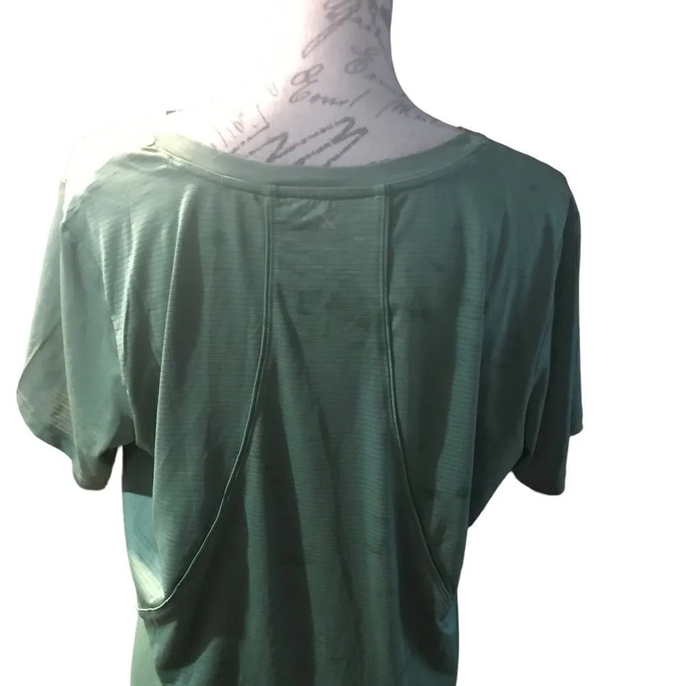 Xersions size large sage green short sleeve top women’s - Image 11