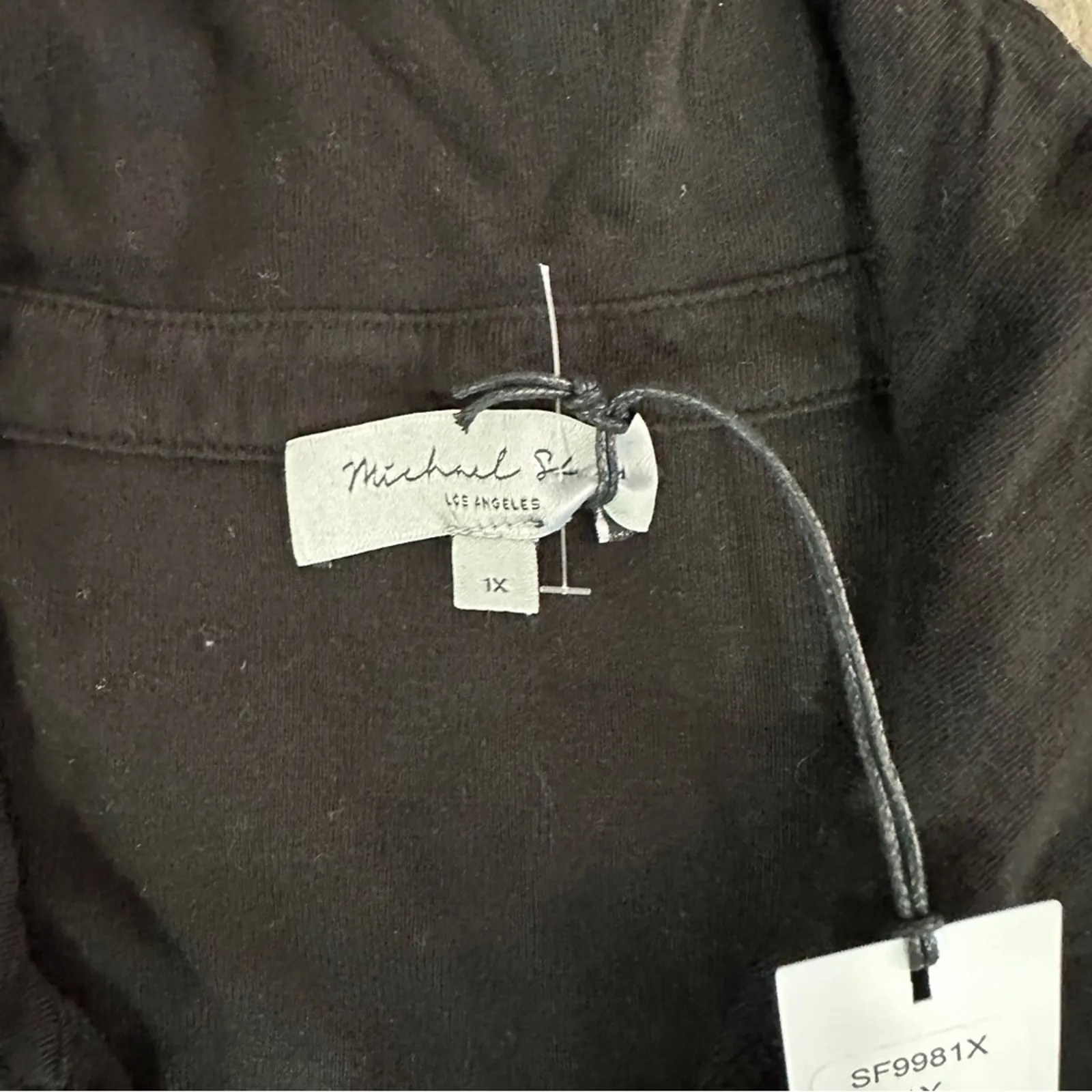 Michael Stars Size 1X Black Norah Sleeveless Polo Shirt NWT Neutral Basic Classy - Image 7