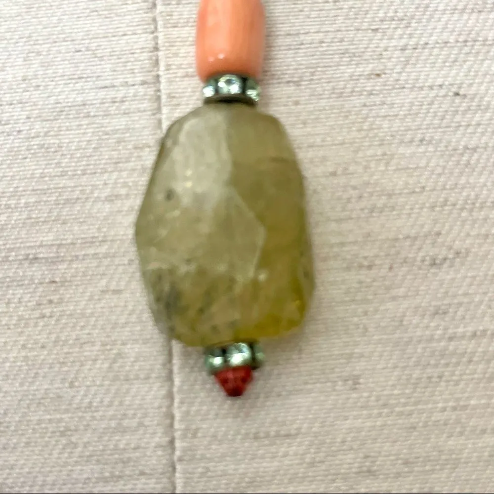 Liz Palacios natural stone pendant necklace on suede cord - Image 9
