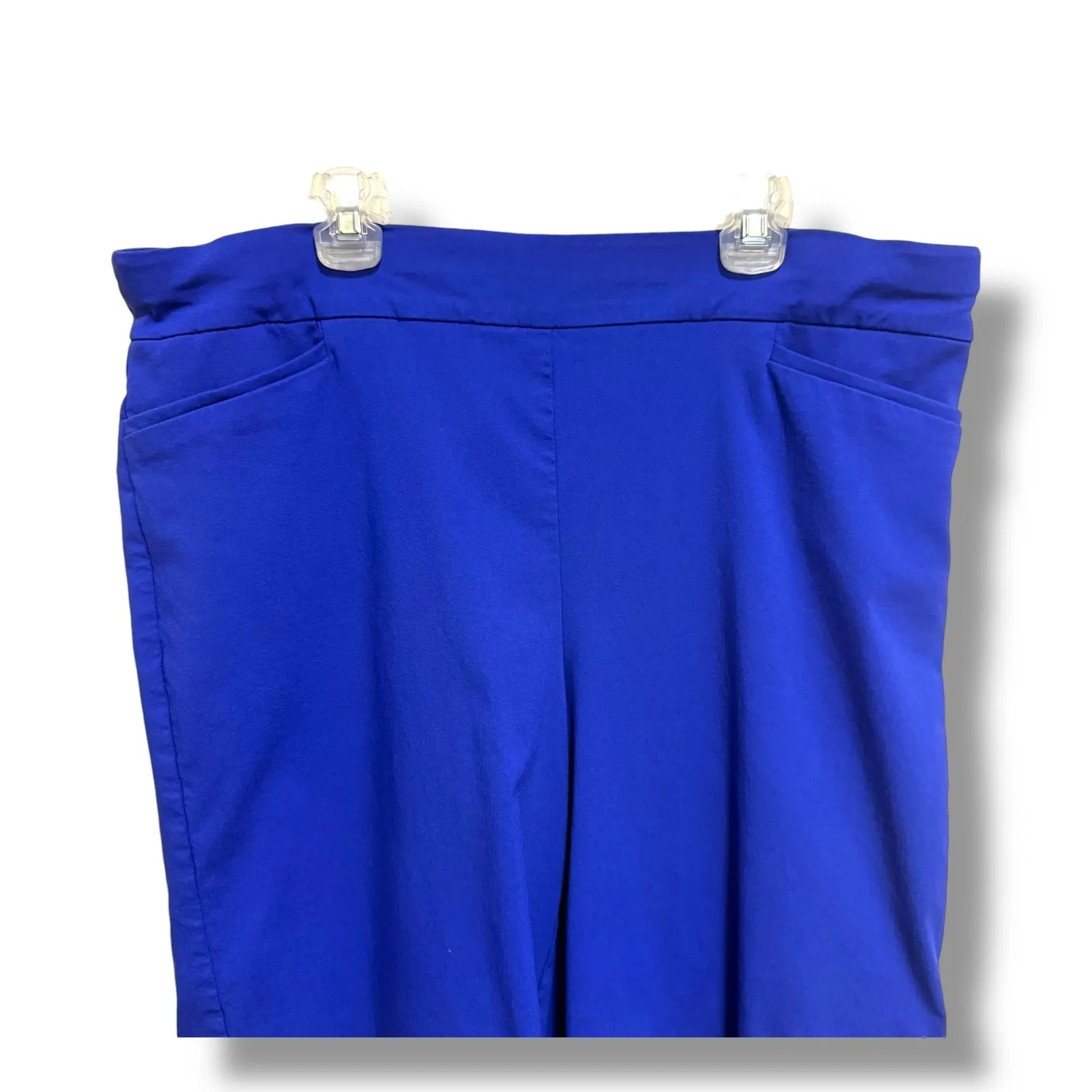 Chicos Brigitte Crop Pants Royal Blue Wide Leg Stretch Waist Pull On Womens 16 3 - Image 4